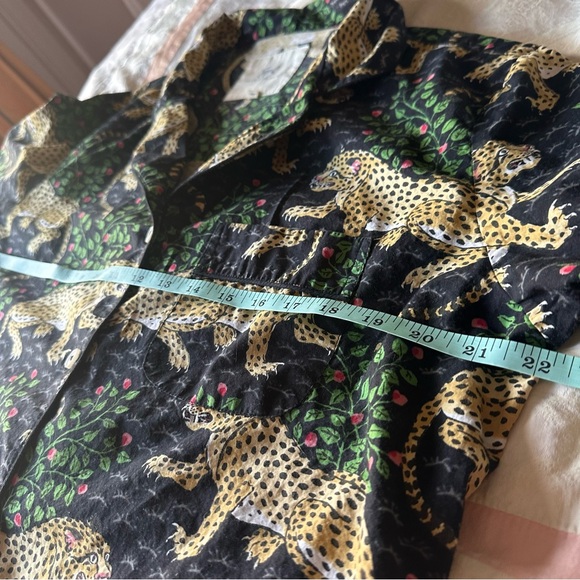 Printfresh Leopard Print Pajama Set with Green and Pink Accents - Picture 5 of 7
